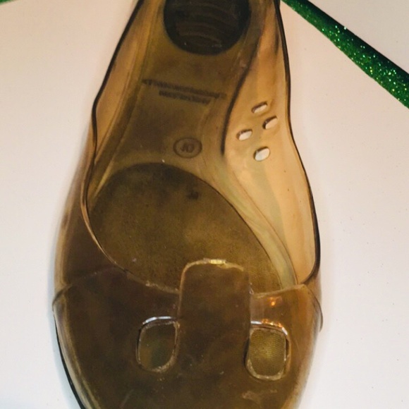 10 Grey Smoke Jelly Ballet Flats - Picture 2 of 4